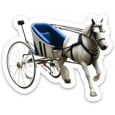 harness racing cart sticker