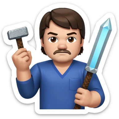 JACK BLACK FROM THE MINECRAFT MOVIE sticker