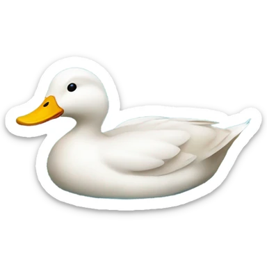 Duck swimming sticker