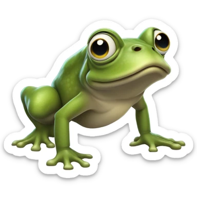 Flying geriatric bullfrog sticker