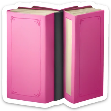 pink pair of books sticker