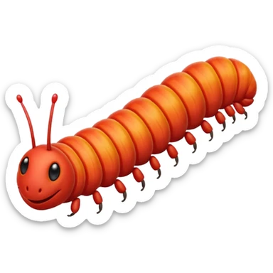 Caterpillar Red Insect sticker