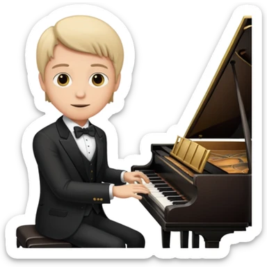 Piano recital sticker