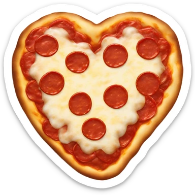 Heart shaped pizza  sticker