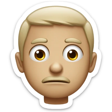 An absolutely distraught face sticker