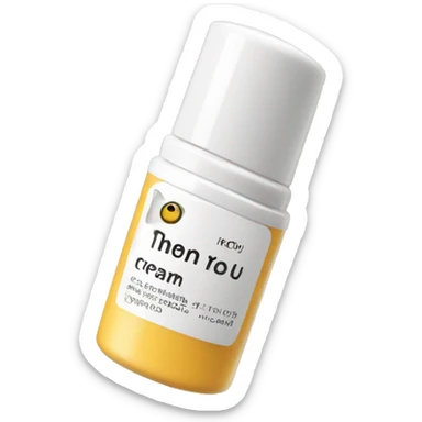 eye cream bottle with label sticker