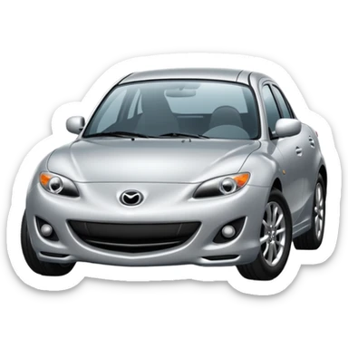 Silver Mazda car sticker