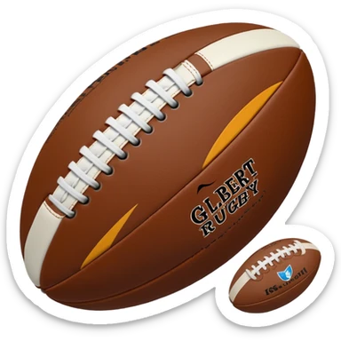 a gilbert rugby ball sticker