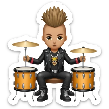 drummer animal punk sticker