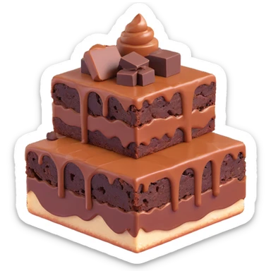 chocolate brownie with fudge sticker