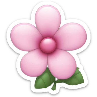 baby pink flower sticker