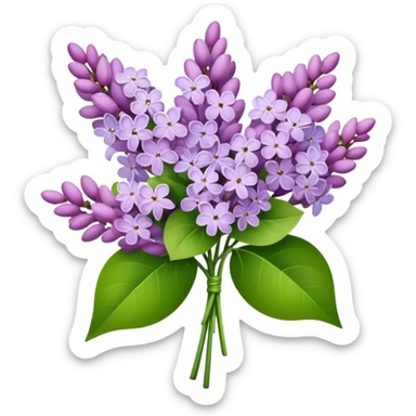 single bouquet lilac flower sticker