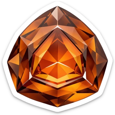 chatoyant gemstone crystal dark brown and dark orange 3d png background layers  sticker