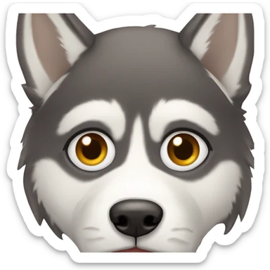 Husky dog with brown eyes  sticker