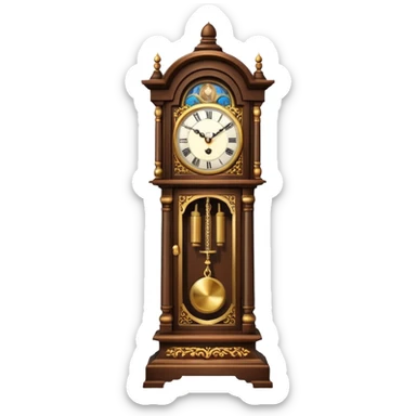 Tall grandfather's old clock sticker