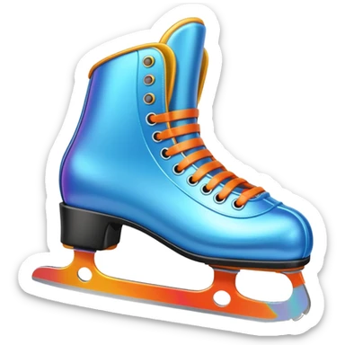 ice skates,colorful, Snow Gear,negative: character. sticker