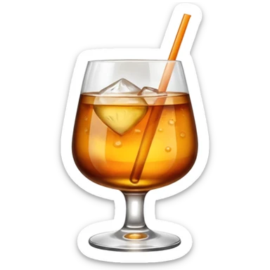 cocktail in a whisky glass sticker