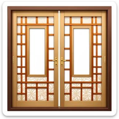 Japanese shoji sliding door sticker
