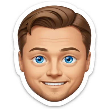 Leonardo DiCaprio with blue eyes sticker