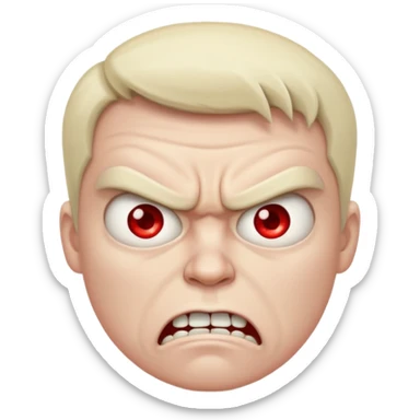 Angy humen  also looking sad whail also looking super mad sticker