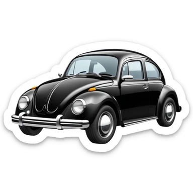 Volkswagen beetle a5 black sticker