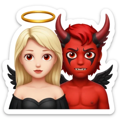 Angels and demons sticker