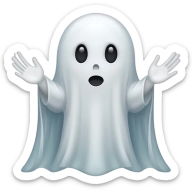 A ghost saying 67 sticker