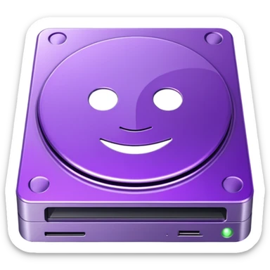 purple dvd drive sticker