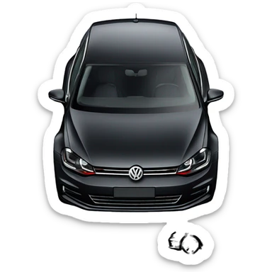 Volkswagen golf 7 black sticker