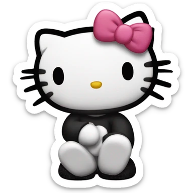 Angry hello kitty sticker