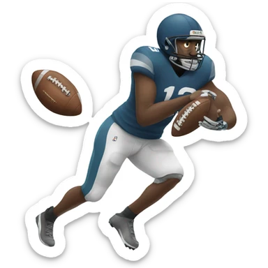 Man catching a football sticker