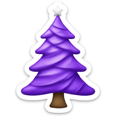 Purple Christmas tree sticker