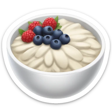 White acai bowl with berries  sticker