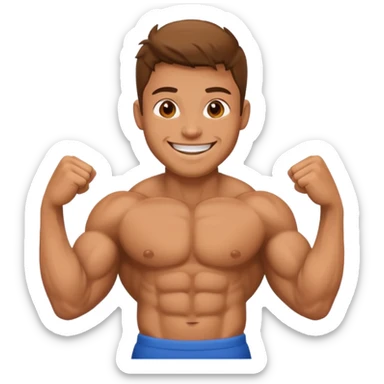 persona musculosa sticker