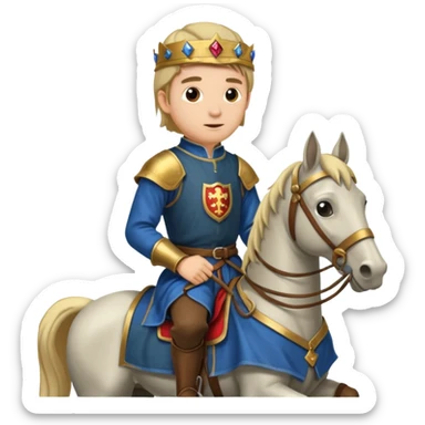 in medieval period  a man Riding Horse sticker