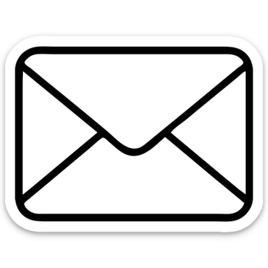 minimal easy to recognize mail symbol sticker