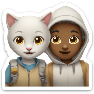 Two kitty kids sticker