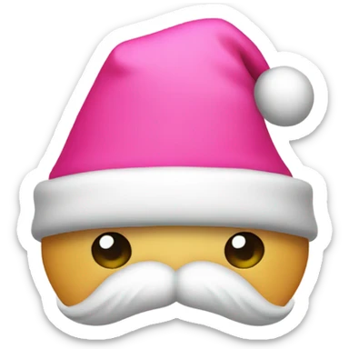 Pink santa hat sticker