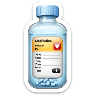 Medication iv label sticker
