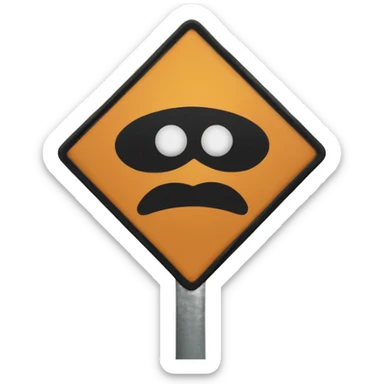 Watch out for poles road sign sticker