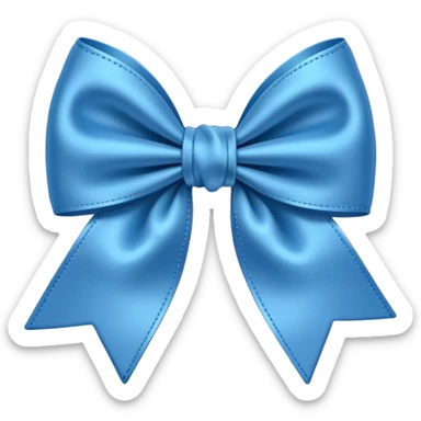 Cute blue bow sticker