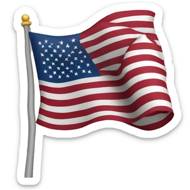 American flag waving sticker