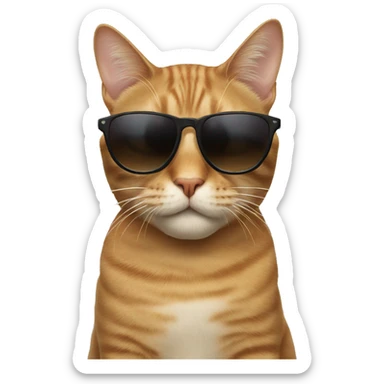 Cat with sunglasses sticker