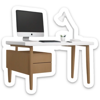 minimalist-clean-work-desk-with-white-wood-colorway-front-view sticker