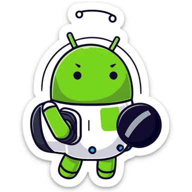android robot logo sticker
