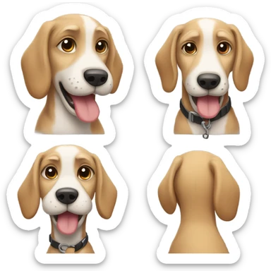 Dog with a nametag Dilan  sticker