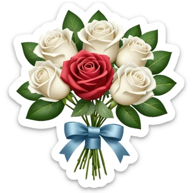 Wedding flowers bouquet sticker