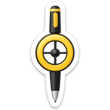 Only black colour Pen Spinner emoji sticker