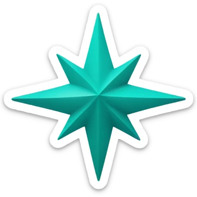 teal star sticker