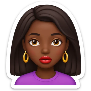 Slay girl with big lips sticker